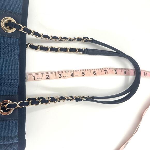 Chanel Mini Deauville Denim Blue Raffia Tote Bag Series 29 2019 CGHW Authentic - Picture 16 of 16